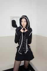 Smile quilted hat muffler