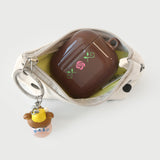 oab flower airpods case (brown)