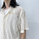 Geometric Openwork Shirt