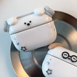 【MADE】 ホワイトドッグAirPodsケース