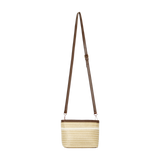 LACE RIBBON RATTAN BAG
