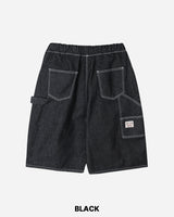 アングル バミューダ デニムパンツ