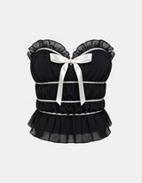 Riva Ribbon Frill Top