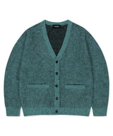 MIXED HAIRY KNIT CARDIGAN