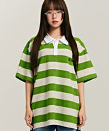 939スモールロゴポロTシャツ(GREEN/OATMEAL)