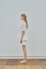 ULLALA PAJAMA Listy Short-sleeve Two-piece Ivory[24165WTSSN]