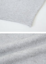 ウールスリーブボタンワンショルダーニット (4color)
