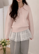 #WRシフォンフリルレイヤードミニスカート