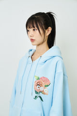  CEC GRAPHIC LOGO ZIP-UP HOODIE(SKY BLUE/기모)