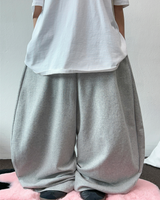 10000 SOLD OUT 🤍 FLUFF🤍 KOREAN / S-XL 🤍 BASIC BALLOON JOGGER WIDE LONG PANTS 🤍🩶 - 2 COLORS