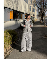 Dark Button Hooded Cardigan