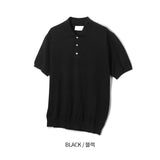 ASCLO Washable Collar Short Sleeve Knit (14color)