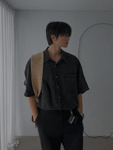 [Premium] ASCLO アイスウォッシングテンセルシャツ(2color)