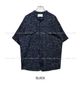 TOZ loose fit tweed half shirt