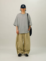 AND Banding Pin-tuck Parachute Pants