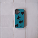 FANFARE DEEP SEA GREEN GLASS SILVER PHONECASE