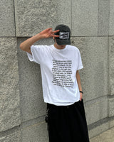 English lettering short sleeve t-shirt