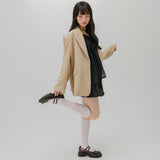 THREE BUTTON BLAZER (BEIGE)