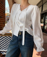Tie neck blouse - bl