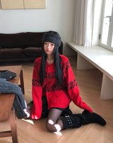 Meritz Wool Argyle Cardigan