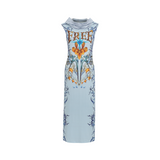 2025 Spring/Summer New Gray Hooded Sleeveless Dress