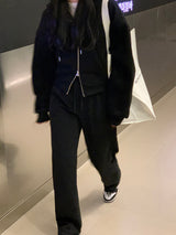 [MADE] Stern hip crop two-way hood zip-up -basic