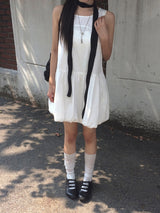 Soi Nylon Balloon Sleeveless Mini One Piece