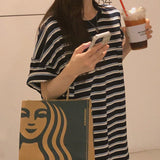 ハンズストライプ半袖Tシャツ