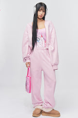 '& SPEAK LOVE WAITS' ANIMATION 2-WAY BAG PINK
