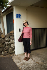 Rue Striped 3/4 Sleeve T-shirt (2color)