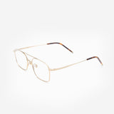 Knouun スクエアコンビツーブリッジメガネ ASCENT GD