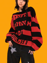 stripe punk box knit (2color)