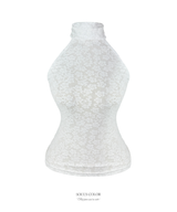 Floral Lace Halter Top (2color)