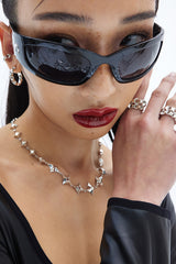 SHINE STAR HOOP EARRINGS (S)