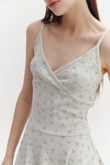 Wave Flare Dress Oatmeal