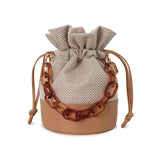 VIVICHO CANDY BAG HERRINGBONE CAMEL