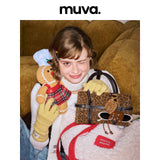muva. Premium‑Feel Retro Leopard‑Print Brown Small Square Bag, Genuine‑Leather Convertible Cross‑body Purse for Autumn‑Winter, New Arrival Nov 7