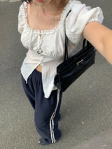 [MADE] Kanti Lace Track Wide Pants