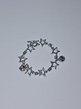 All stainless steel orbit star bracelet