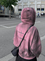 Unisex Tie Dye Over Hooded Zip-Up 2C