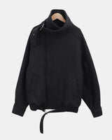Nuan High-Neck Buckle Quilted Coat