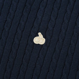 KIRSH プレーンラインポイントケーブルニット [NAVY]