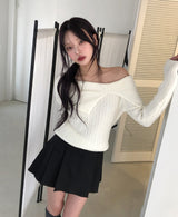 マーティコットンプリーツレイヤードスカートパンツ