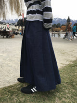 Luv Pintuck Banding Denim Skirt (2c)