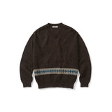 Kidmohair v-neck knit / Brown