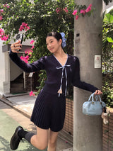 スマートツイストプリーツニット2ﾋﾟｰｽセット