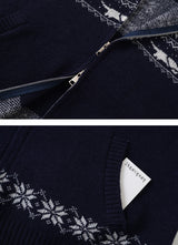 Nordic Fur Hood Knit Zip-up (2color)