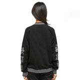 Longevity embroidery bomber jacket (Black)