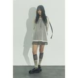 リボンミニドレス : KHAKI