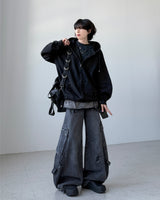 Quiet Black Curved Denim